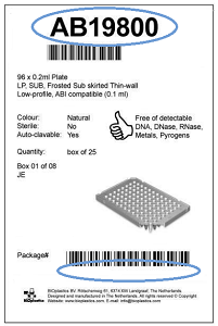 Package label example